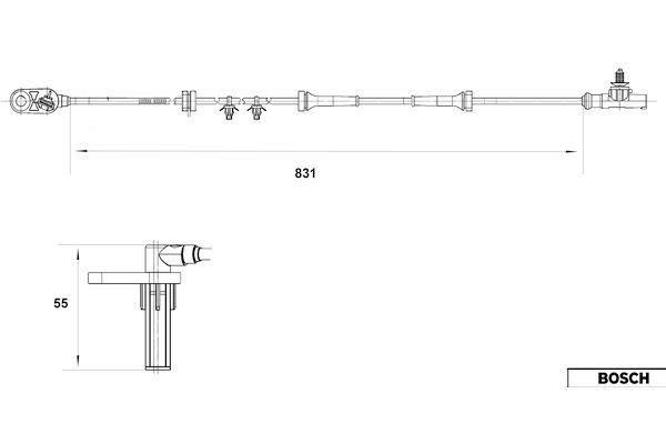 BOSCH 0 265 007 558 - Sensor, Raddrehzahl