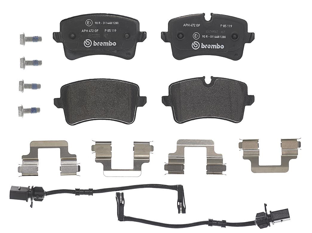 BREMBO P 85 119 - Bremsbelagsatz, Scheibenbremse