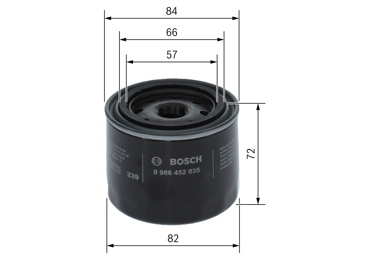 BOSCH 0 986 452 035 - Ölfilter