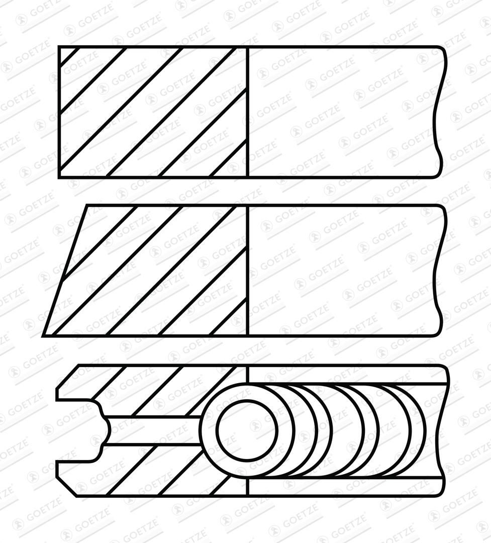 GOETZE ENGINE 08-432000-00 - Kolbenringsatz