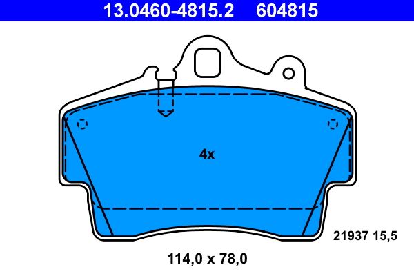 ATE 13.0460-4815.2 - Bremsbelagsatz, Scheibenbremse