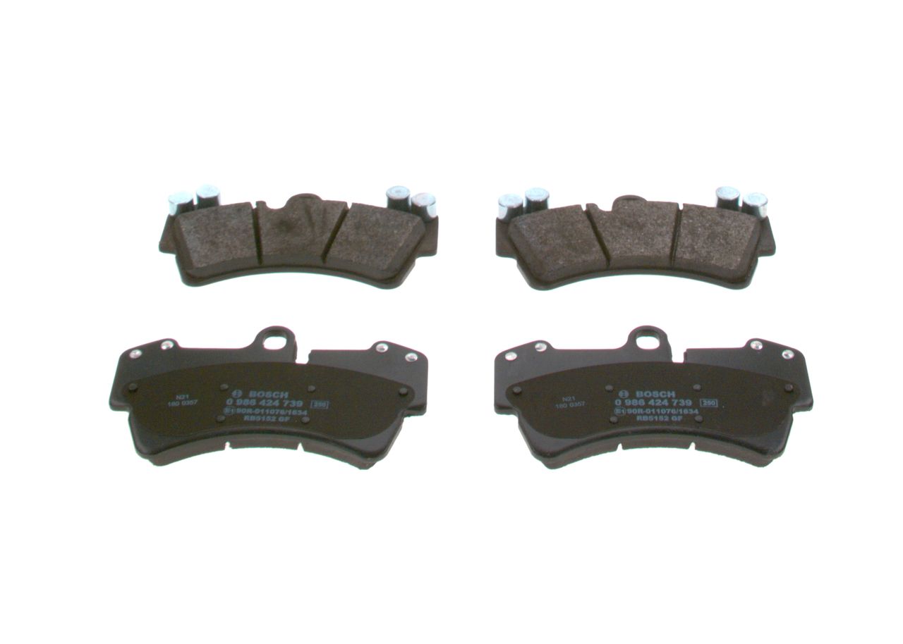 BOSCH 0 986 424 739 - Bremsbelagsatz, Scheibenbremse