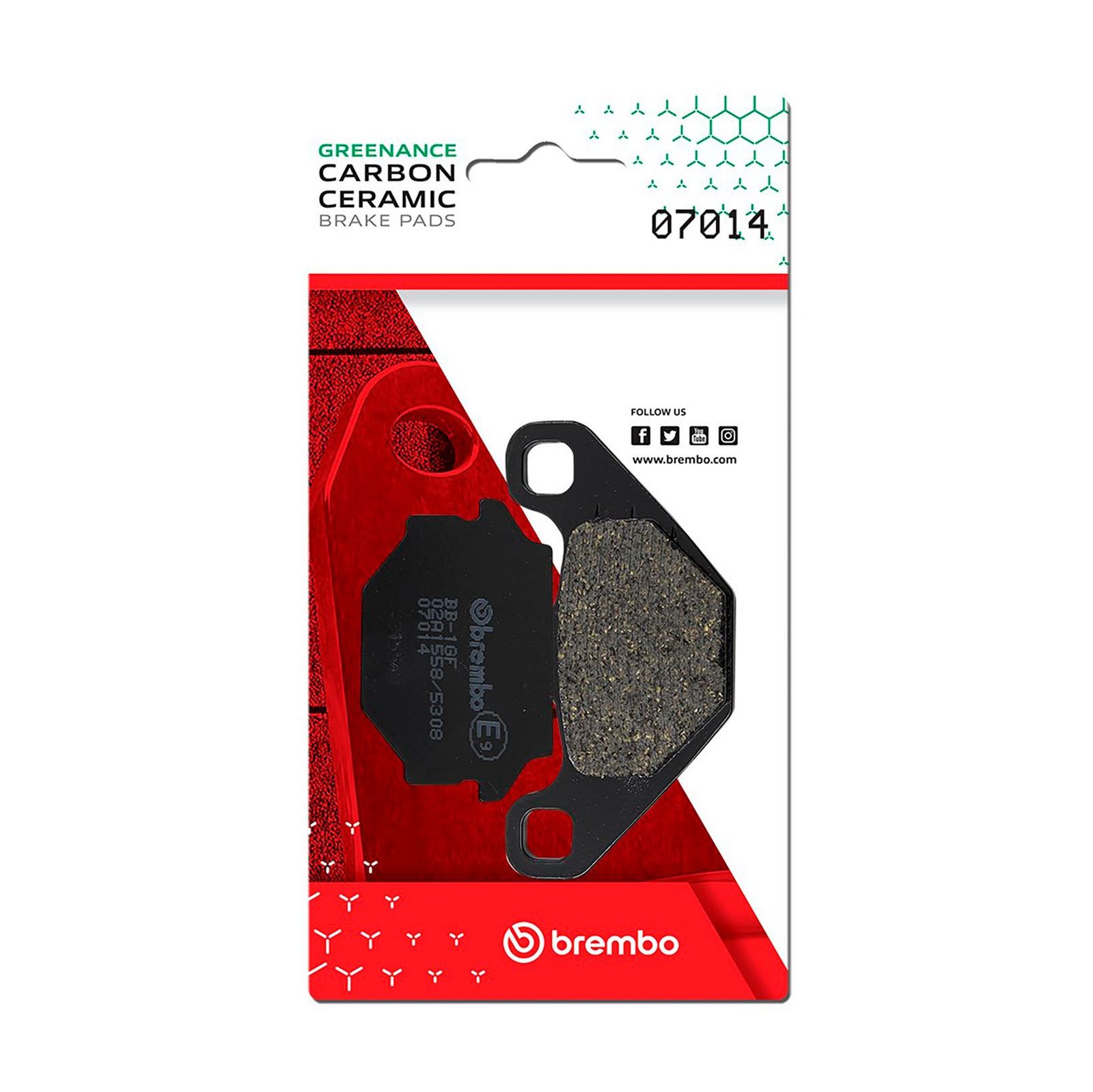 BREMBO 07014 - Bremsbelagsatz, Scheibenbremse