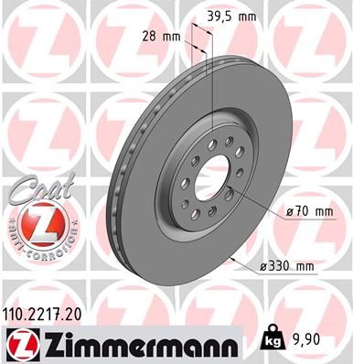 ZIMMERMANN 110.2217.20 - Bremsscheibe