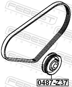 FEBEST 0487-Z37 - Spannrolle, Keilrippenriemen