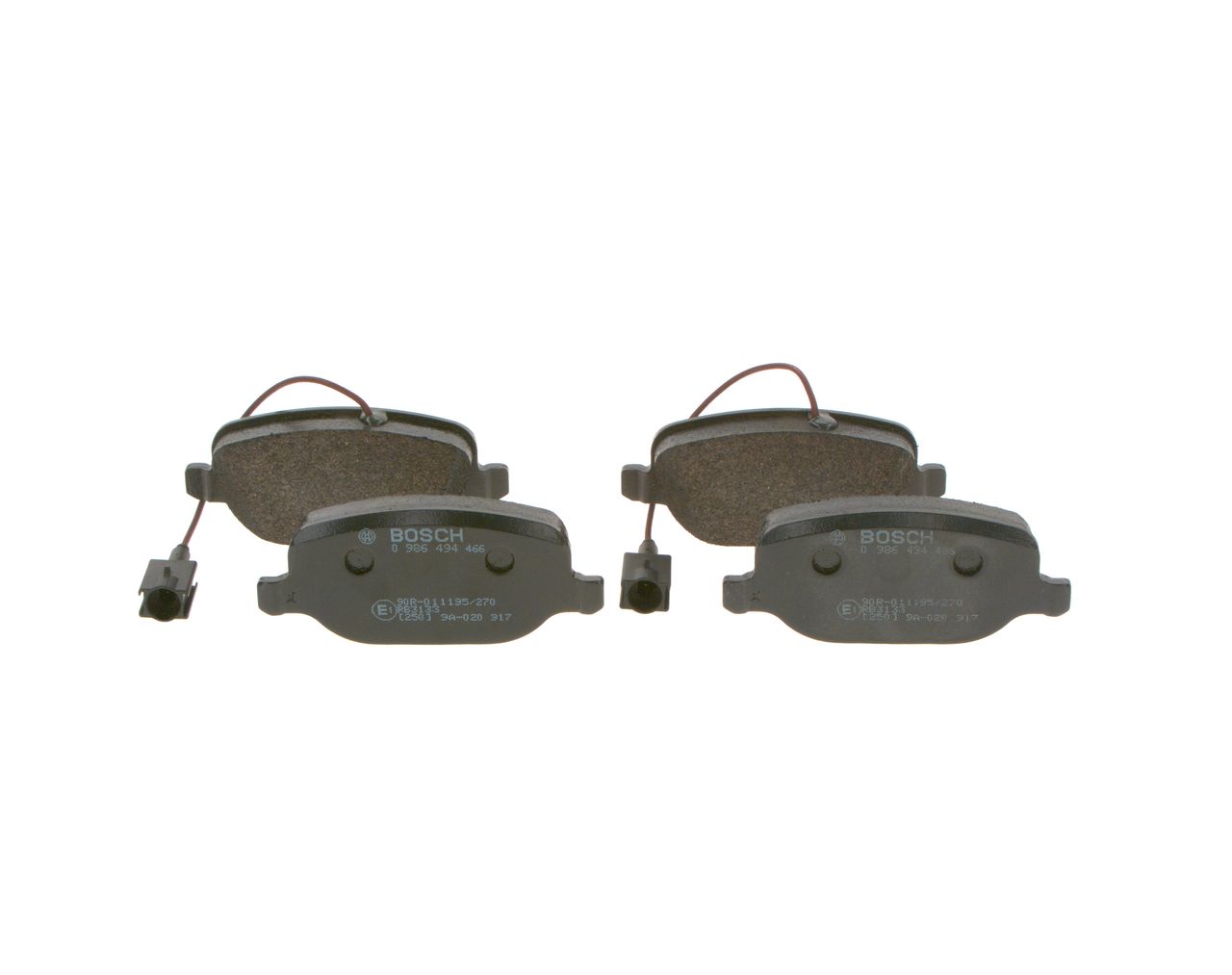 BOSCH 0 986 494 466 - Bremsbelagsatz, Scheibenbremse