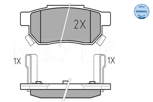 MEYLE 025 213 1313/W - Bremsbelagsatz, Scheibenbremse