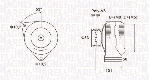 MAGNETI MARELLI 063731152010 - Generator