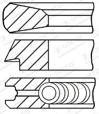 GOETZE ENGINE 08-119800-00 - Kolbenringsatz
