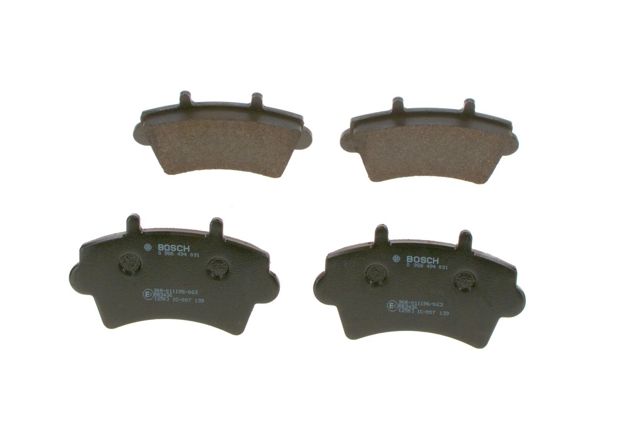 BOSCH 0 986 494 031 - Bremsbelagsatz, Scheibenbremse