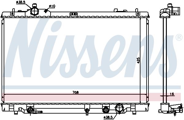 NISSENS 646819 - Kühler, Motorkühlung