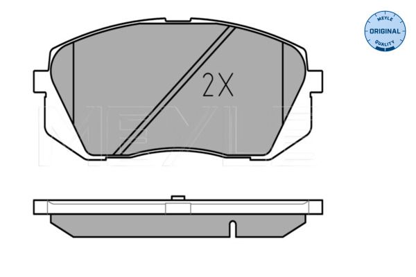 MEYLE 025 245 0116/W - Bremsbelagsatz, Scheibenbremse