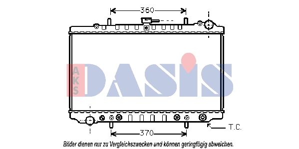 AKS DASIS 070680N - Kühler, Motorkühlung