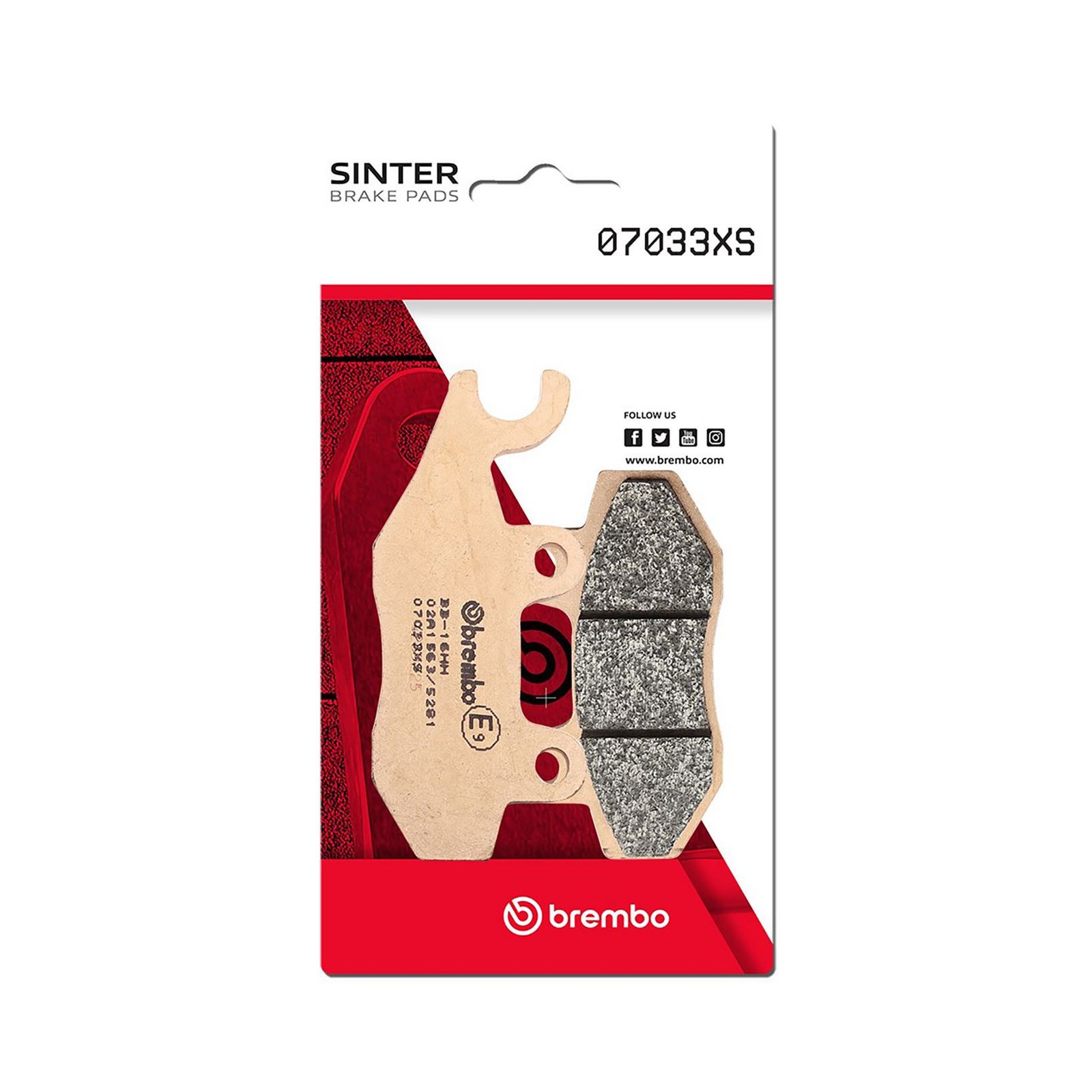 BREMBO 07033XS - Bremsbelagsatz, Scheibenbremse
