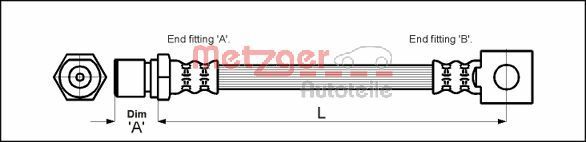 METZGER AUTOTEILE 4111757 - Bremsschlauch