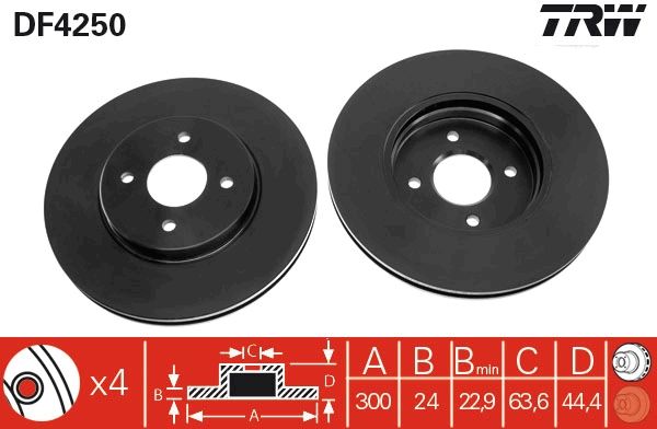 TRW DF4250 - Bremsscheibe