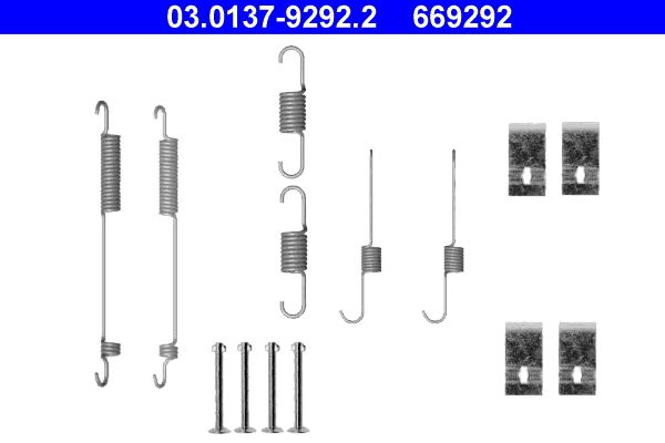 ATE 03.0137-9292.2 - Zubehörsatz, Bremsbacken