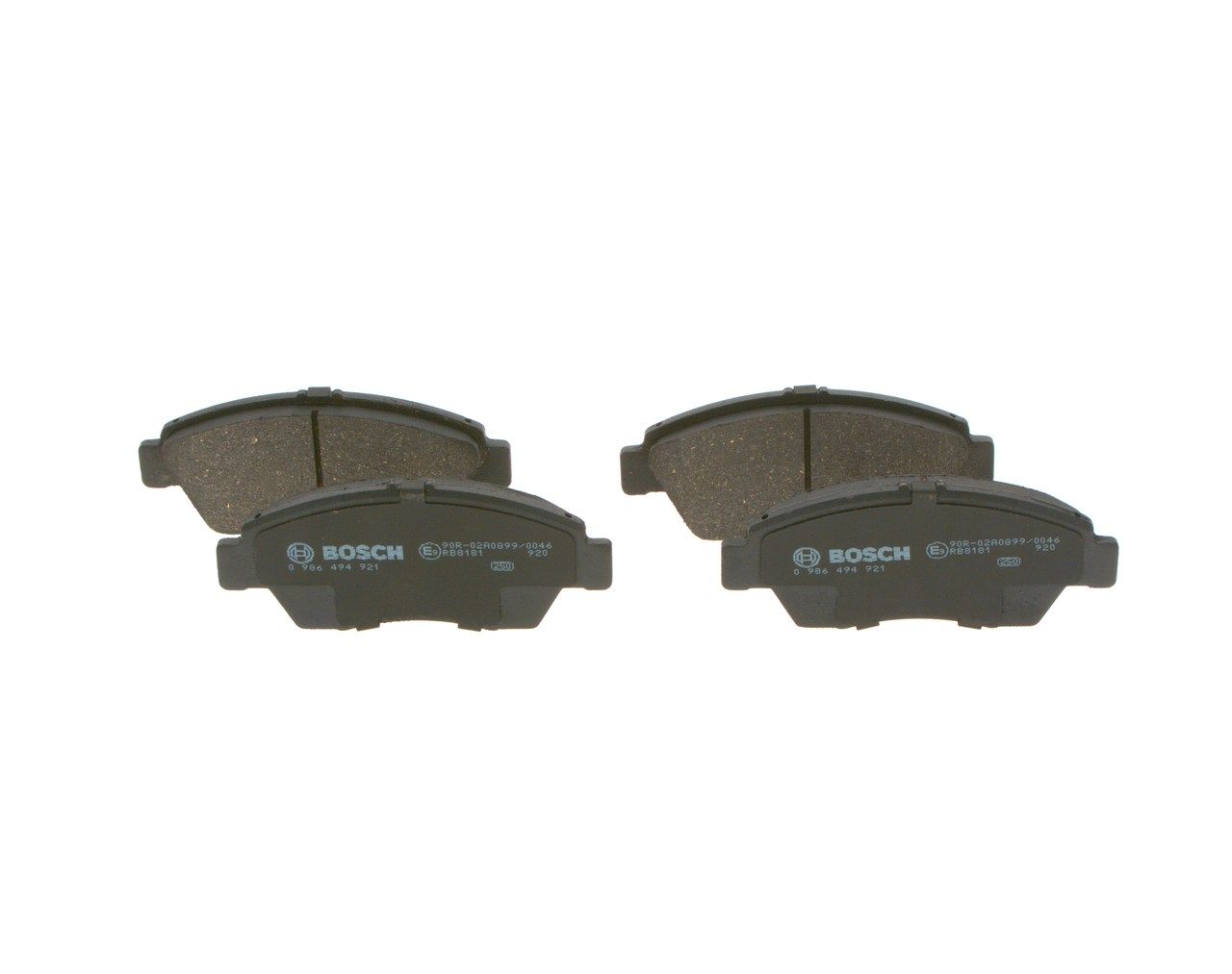 BOSCH 0 986 494 921 - Bremsbelagsatz, Scheibenbremse