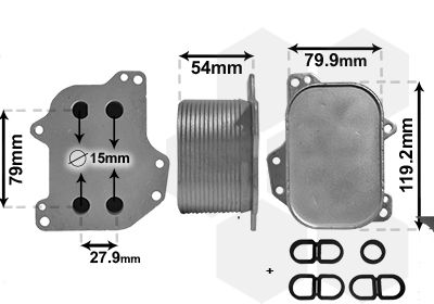 VAN WEZEL 03013701 - Ölkühler, Motoröl