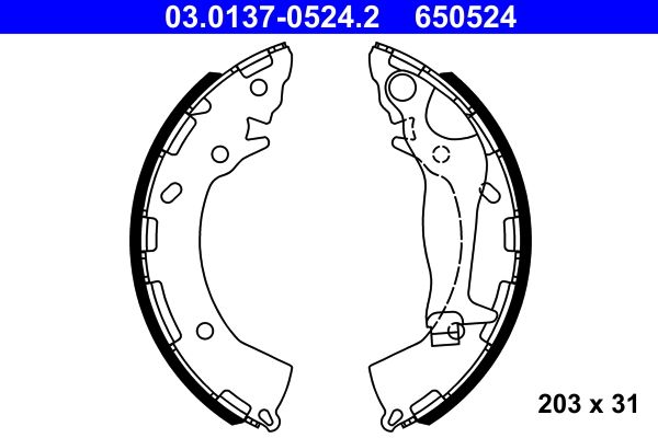 ATE 03.0137-0524.2 - Bremsbackensatz