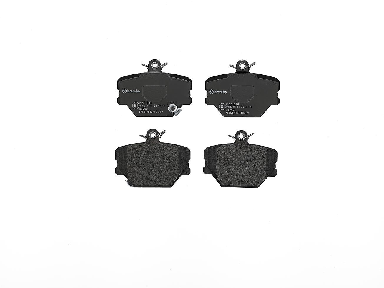 BREMBO P 50 038 - Bremsbelagsatz, Scheibenbremse