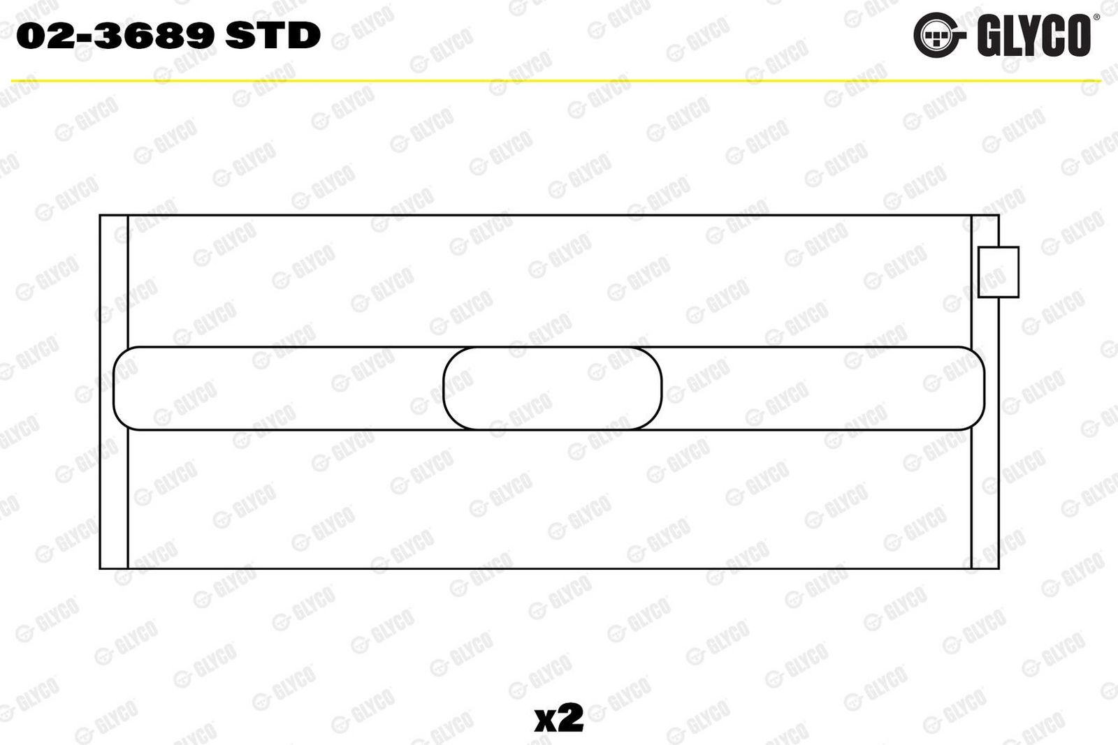 GLYCO 02-3689 STD - Kurbelwellenlagerschale