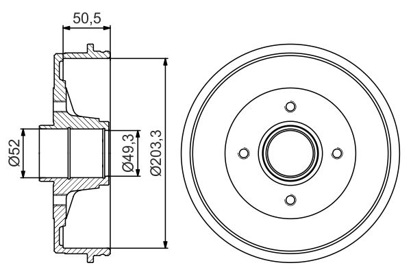 BOSCH 0 986 477 196 - Bremstrommel