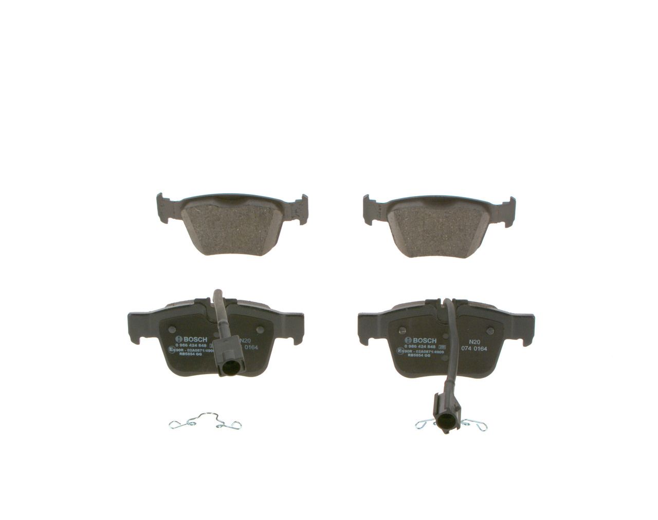 BOSCH 0 986 424 848 - Bremsbelagsatz, Scheibenbremse