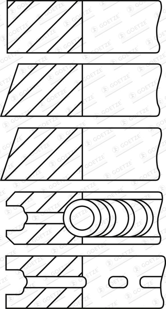 GOETZE ENGINE 08-164400-00 - Kolbenringsatz