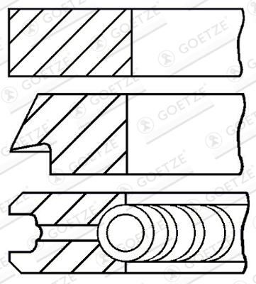 GOETZE ENGINE 08-103806-00 - Kolbenringsatz