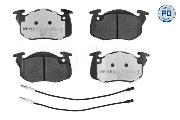 MEYLE 025 209 0518/PD - Bremsbelagsatz, Scheibenbremse