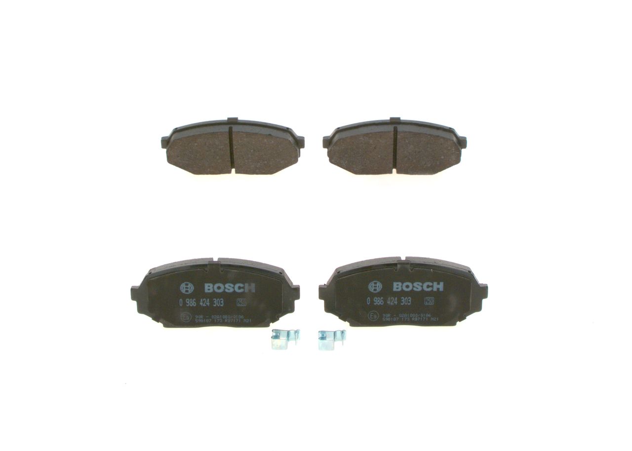 BOSCH 0 986 424 303 - Bremsbelagsatz, Scheibenbremse