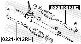 FEBEST 0221-K12LH - Spurstangenkopf