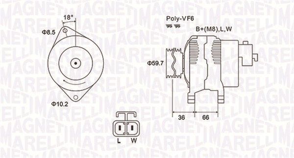 MAGNETI MARELLI 063731901010 - Generator