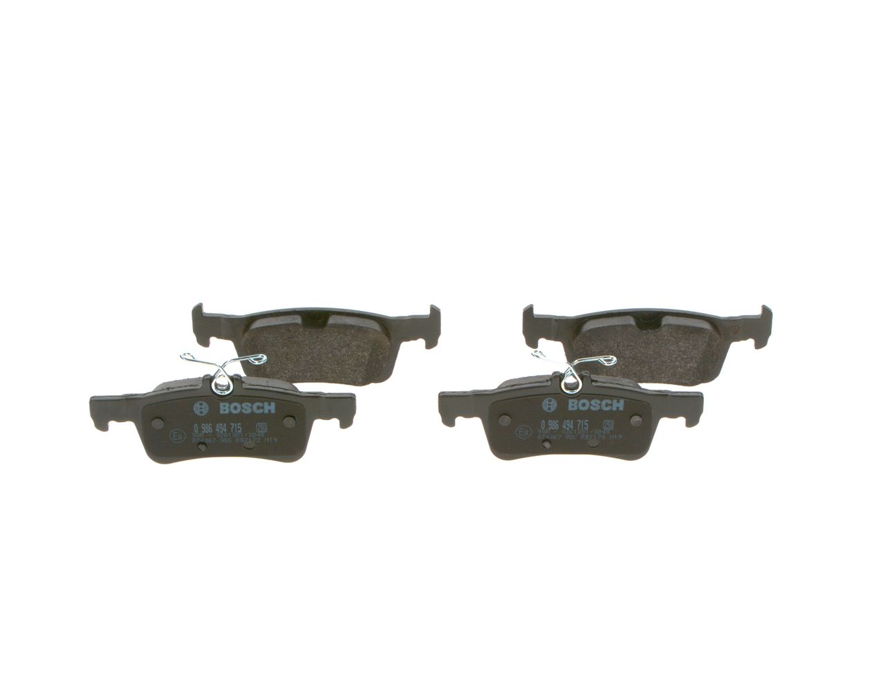BOSCH 0 986 494 715 - Bremsbelagsatz, Scheibenbremse
