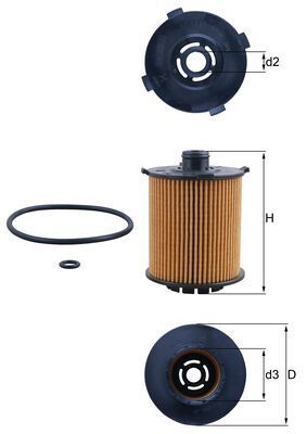 MAHLE OX 1357D - Ölfilter