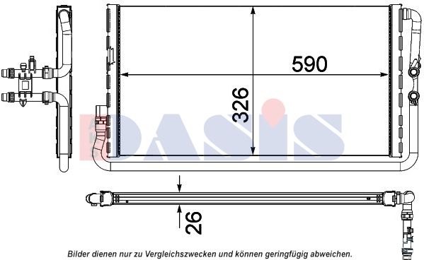 AKS DASIS 050075N - Kühler, Motorkühlung