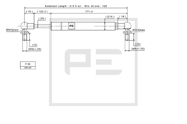 PE Automotive 030.346-00A - Gasfeder