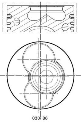 MAHLE 030 86 00 - Kolben