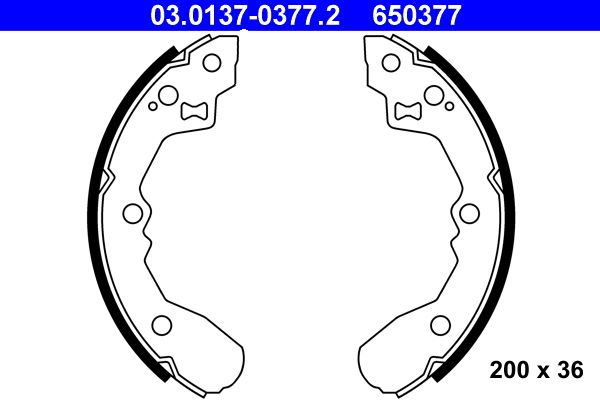 ATE 03.0137-0377.2 - Bremsbackensatz