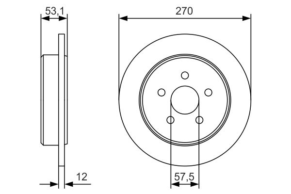 BOSCH 0 986 479 B08 - Bremsscheibe