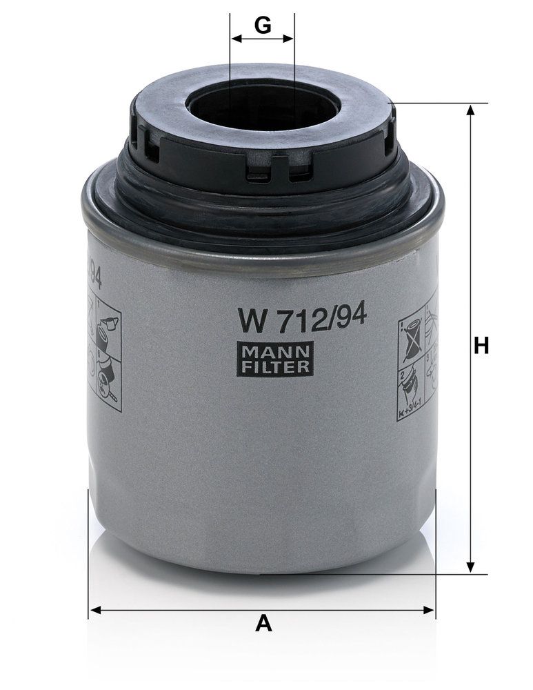 MANN-FILTER W 712/94 - Ölfilter