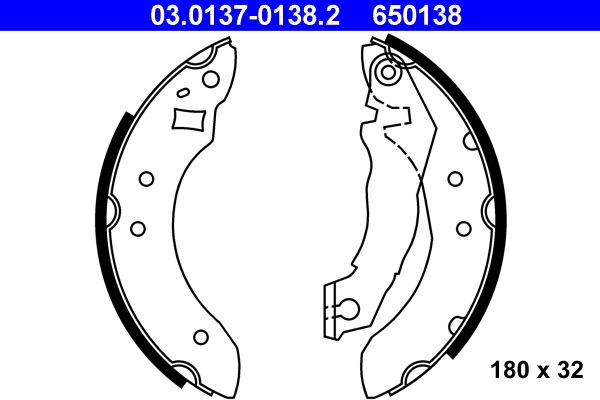ATE 03.0137-0138.2 - Bremsbackensatz