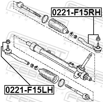 FEBEST 0221-F15RH - Spurstangenkopf