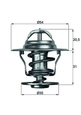 MAHLE TX 13 75D - Thermostat, Kühlmittel