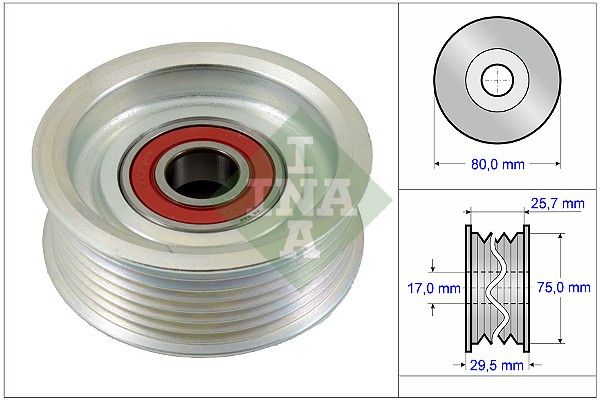 Schaeffler INA 532 0587 10 - Umlenk-/Führungsrolle, Keilrippenriemen