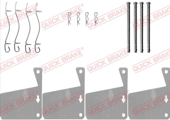 QUICK BRAKE 109-0910 - Zubehörsatz, Scheibenbremsbelag