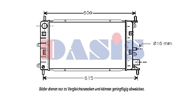 AKS DASIS 090067N - Kühler, Motorkühlung
