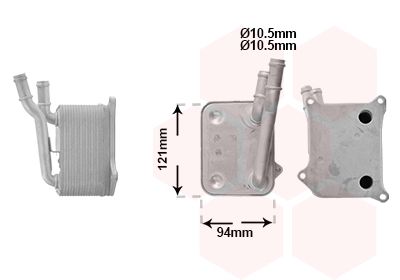 VAN WEZEL 03013717 - Ölkühler, Motoröl