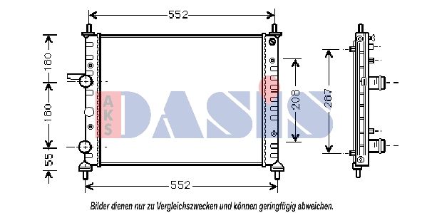 AKS DASIS 080023N - Kühler, Motorkühlung